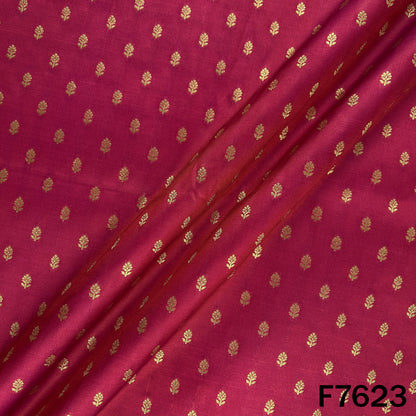 Zari Buti Work Brocade Silk Fabric - F7623