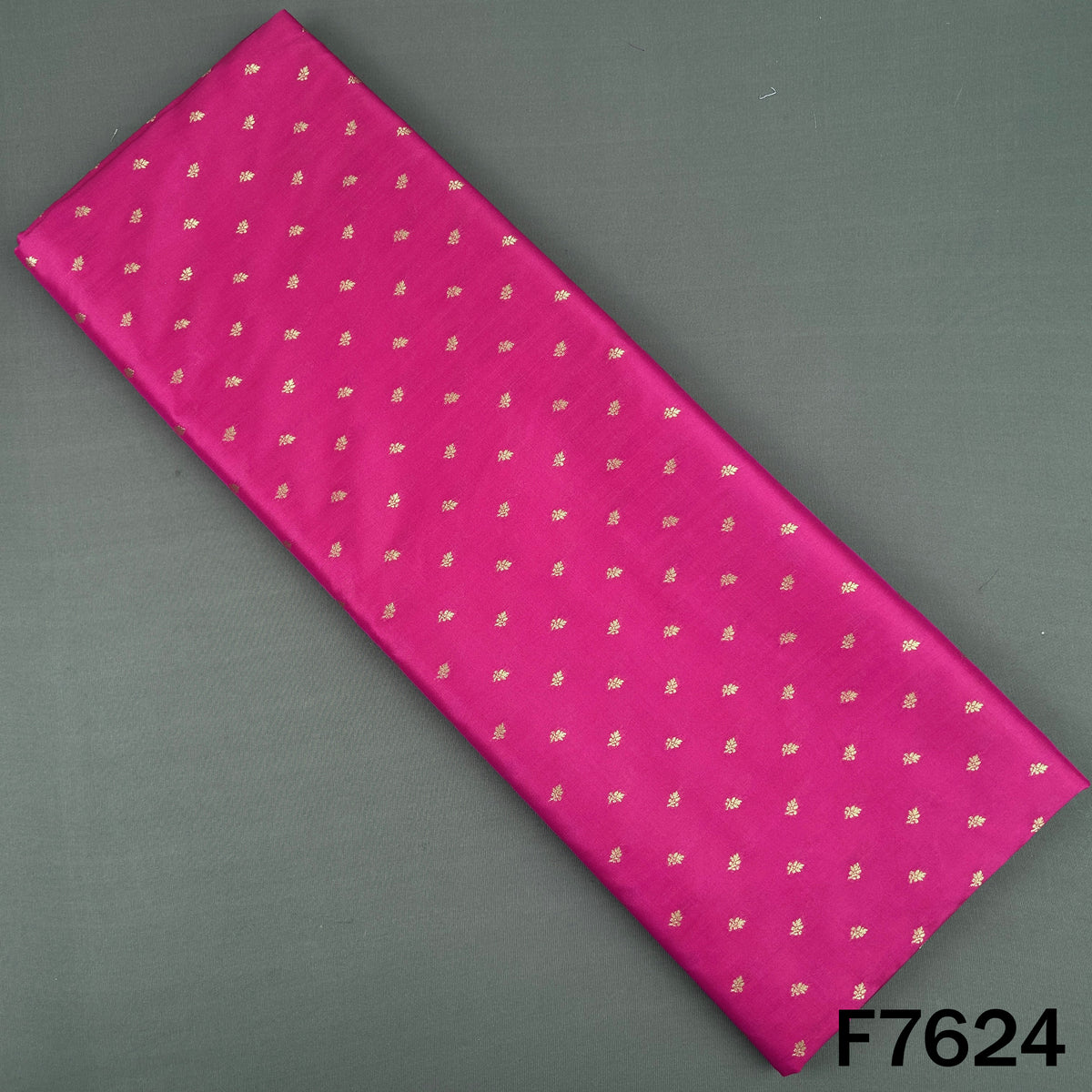 Zari Buti Work Brocade Silk Fabric - F7624
