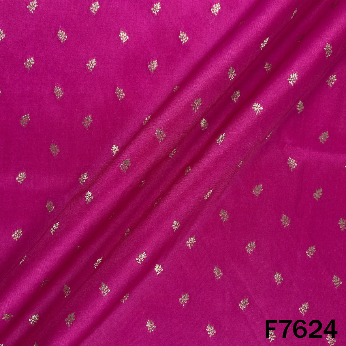 Zari Buti Work Brocade Silk Fabric - F7624
