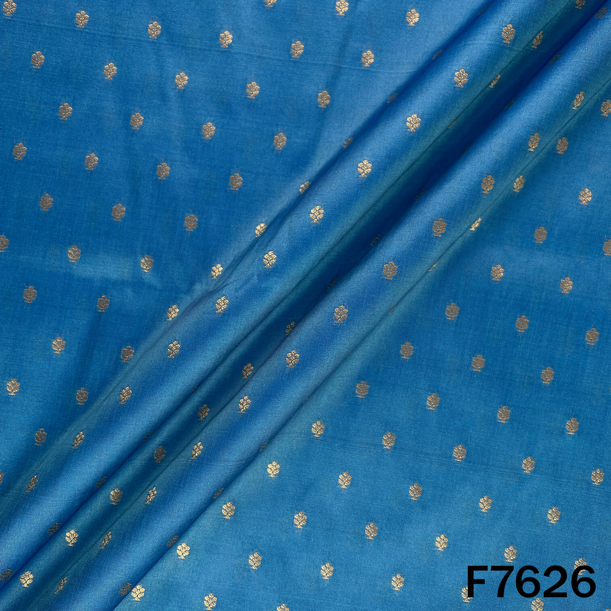 Zari Buti Work Brocade Silk Fabric - F7626