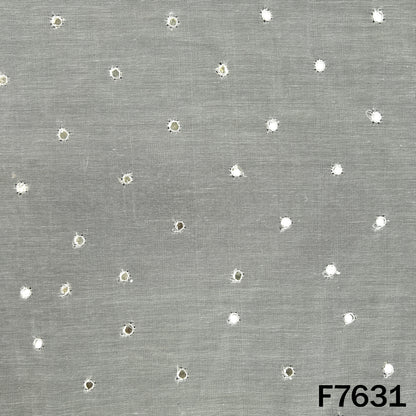 Dyeable Mukesh Thread Work Mul Chanderi Fabric - F7631