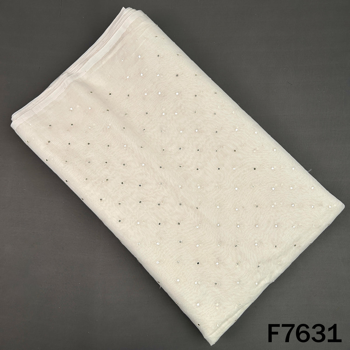 Dyeable Mukesh Thread Work Mul Chanderi Fabric - F7631