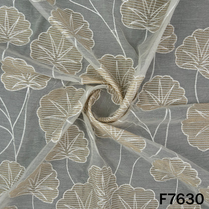 Dyeable Tissue Patch Work Mul Chanderi Fabric - F7630