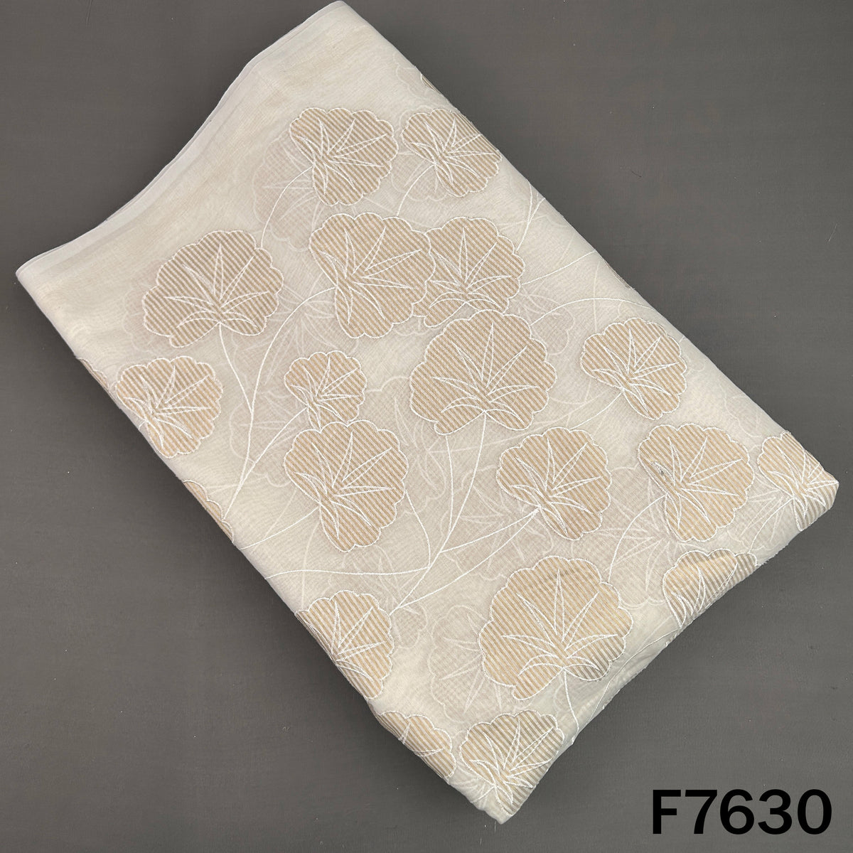 Dyeable Tissue Patch Work Mul Chanderi Fabric - F7630