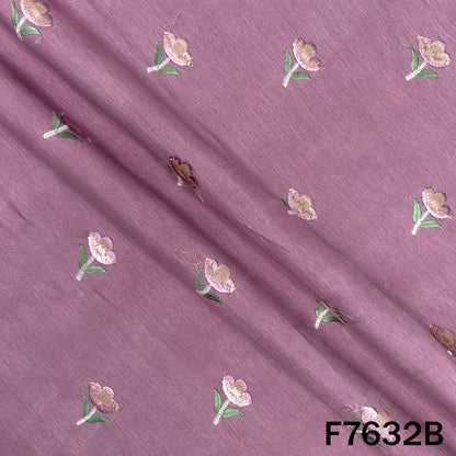Thread Embroiderd Dola Silk Fabric - F7632