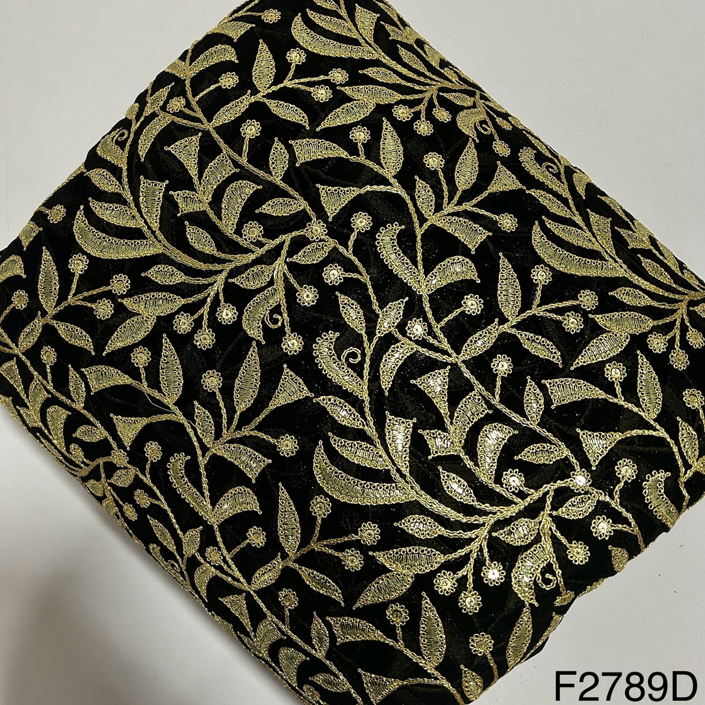 Zari Sequins Georgette Fabric-F2789