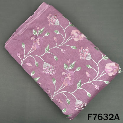 Thread Embroiderd Dola Silk Fabric - F7632