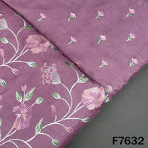 Thread Embroiderd Dola Silk Fabric - F7632