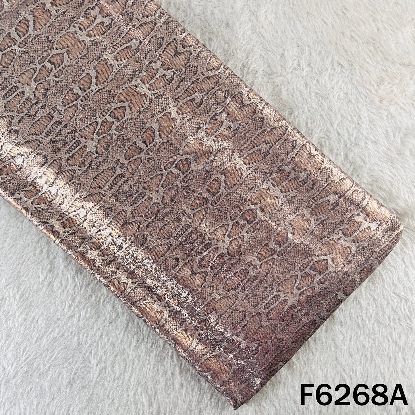 Imported Snake Print Baby Satin Fabric - F6268