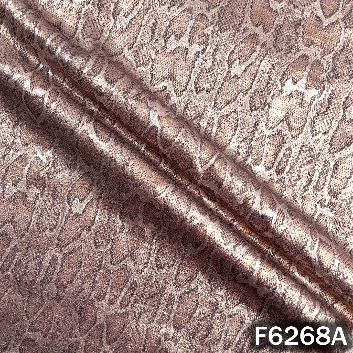 Imported Snake Print Baby Satin Fabric - F6268