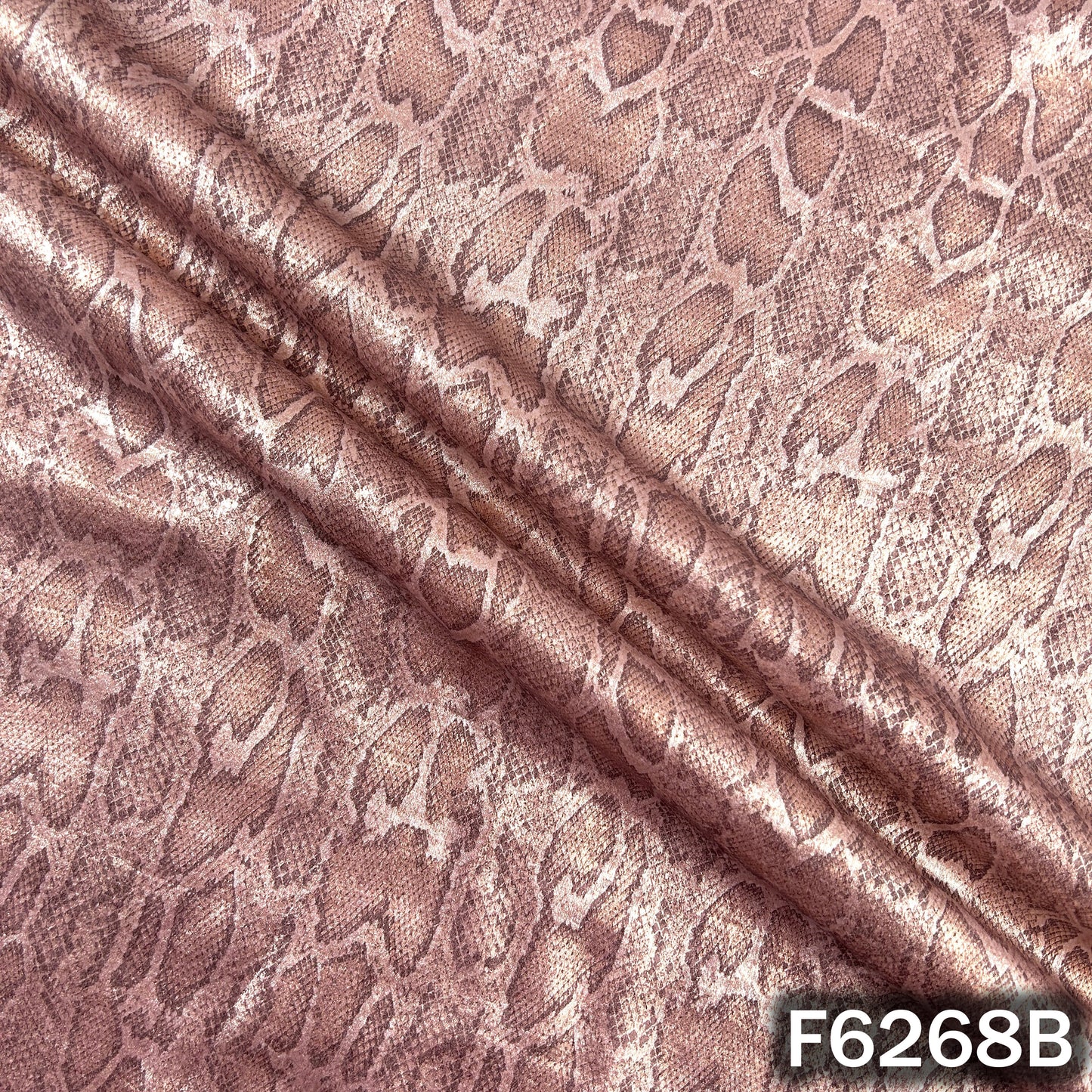 Imported Snake Print Baby Satin Fabric - F6268