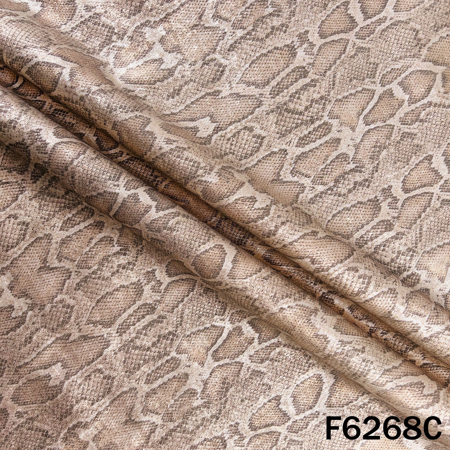 Imported Snake Print Baby Satin Fabric - F6268