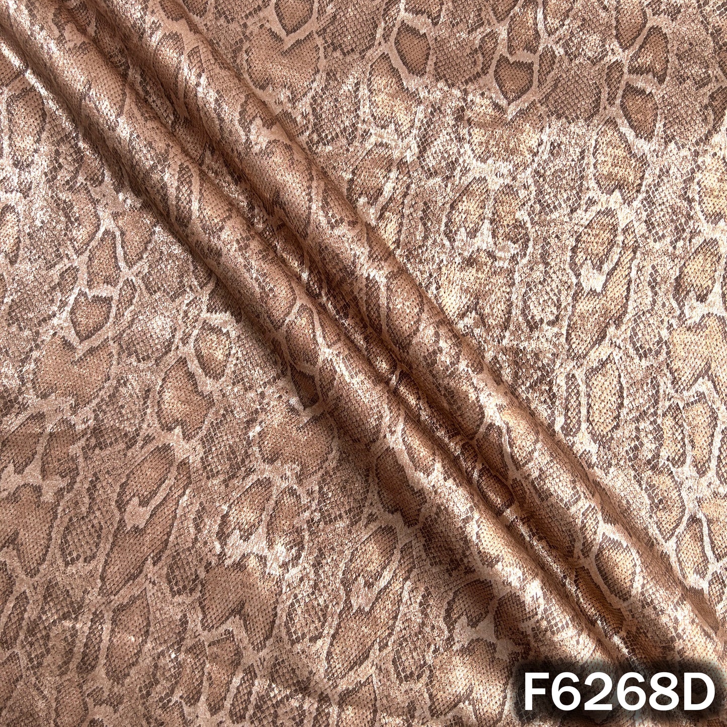 Imported Snake Print Baby Satin Fabric - F6268