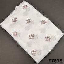 Dyeable Cut Dana Zari Work Chinnon Chiffon Fabric - F7638