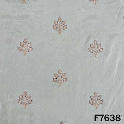 Dyeable Cut Dana Zari Work Chinnon Chiffon Fabric - F7638