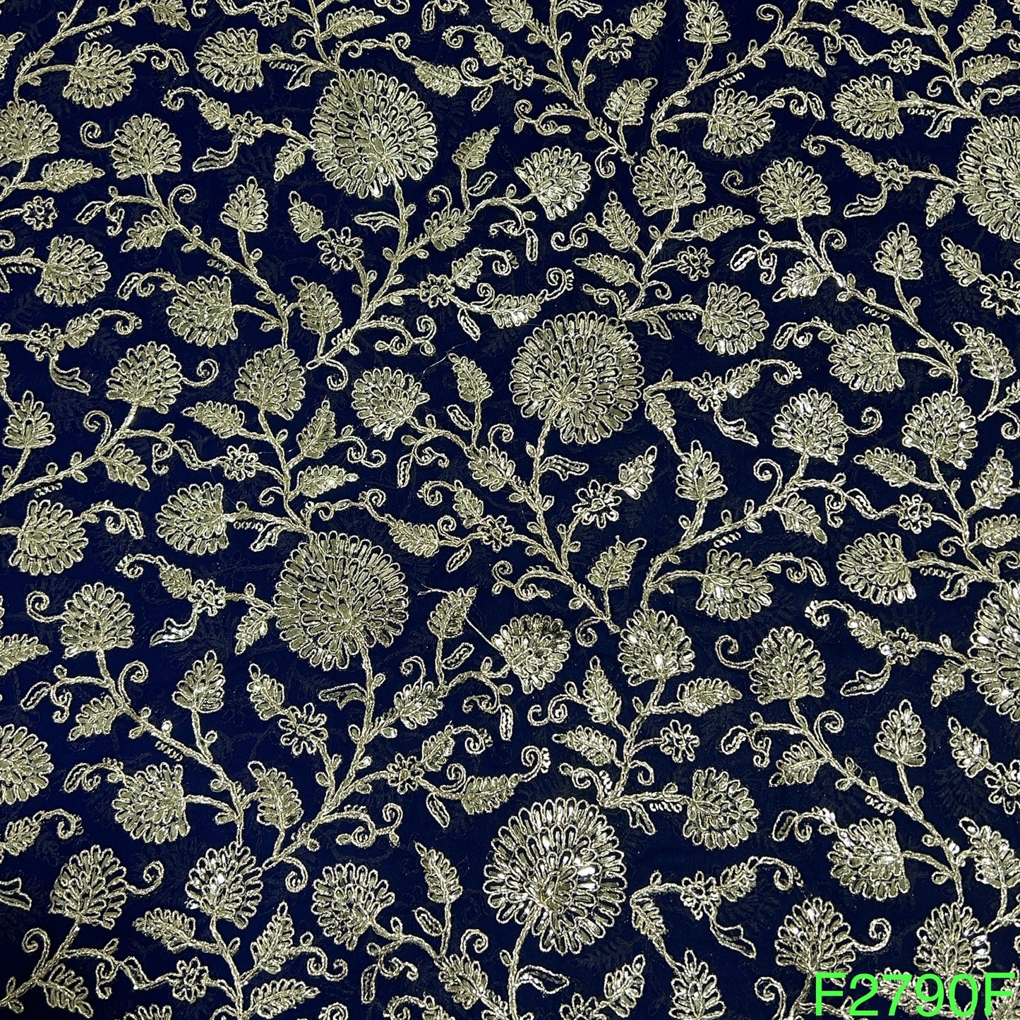 Zari Sequins Georgette Fabric-F2790