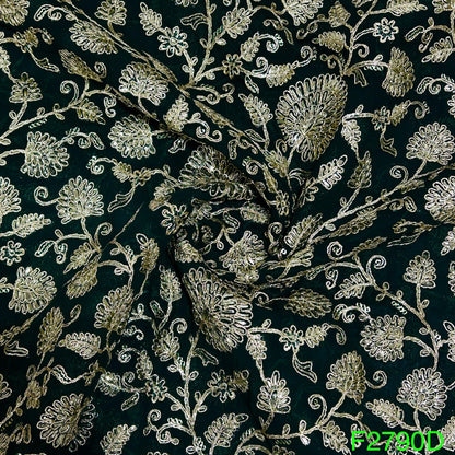 Zari Sequins Georgette Fabric-F2790