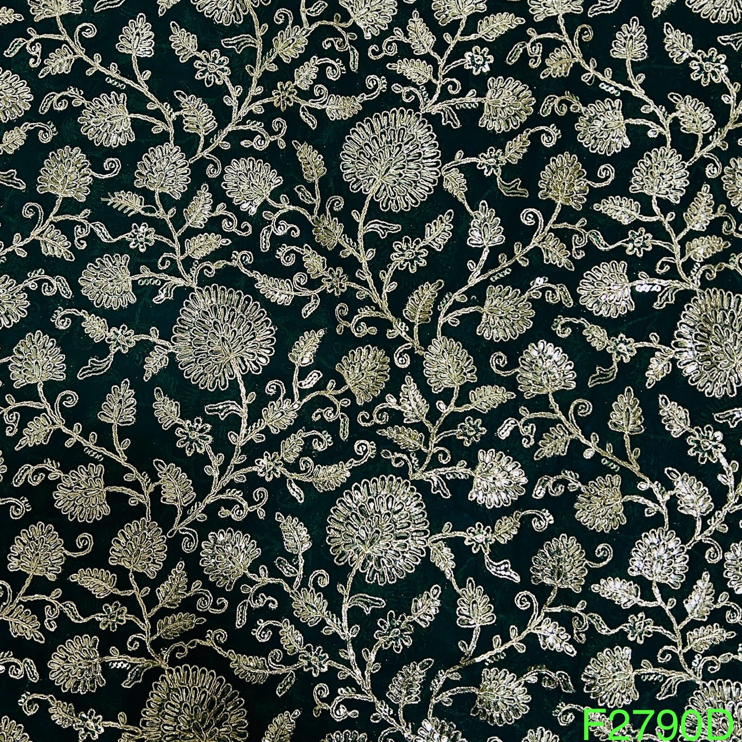 Zari Sequins Georgette Fabric-F2790