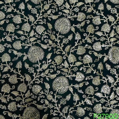 Zari Sequins Georgette Fabric-F2790
