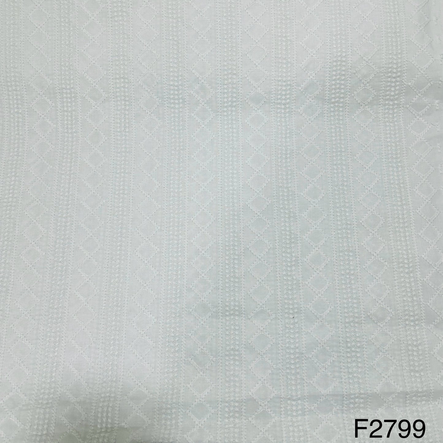 Chikankari Cotton Fabric-F2799
