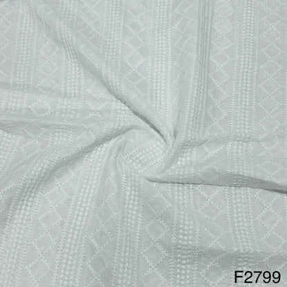 Chikankari Cotton Fabric-F2799