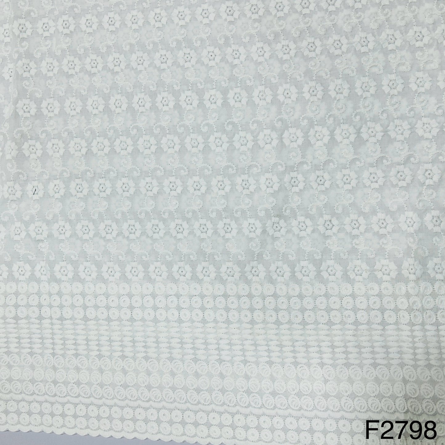 Chikankari cotton Fabric-F2798