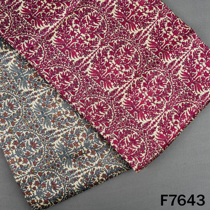Printed Pure Monga Silk Fabric - F7643