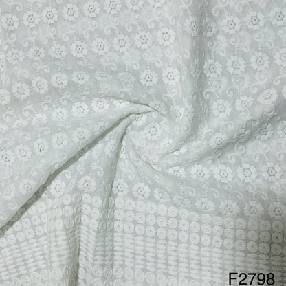 Chikankari cotton Fabric-F2798