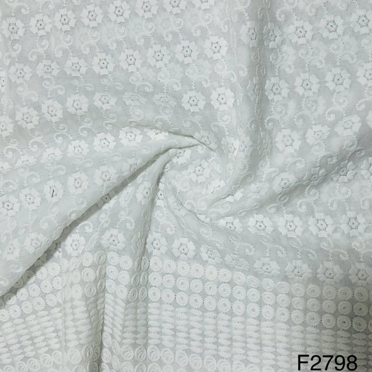 Chikankari cotton Fabric-F2798
