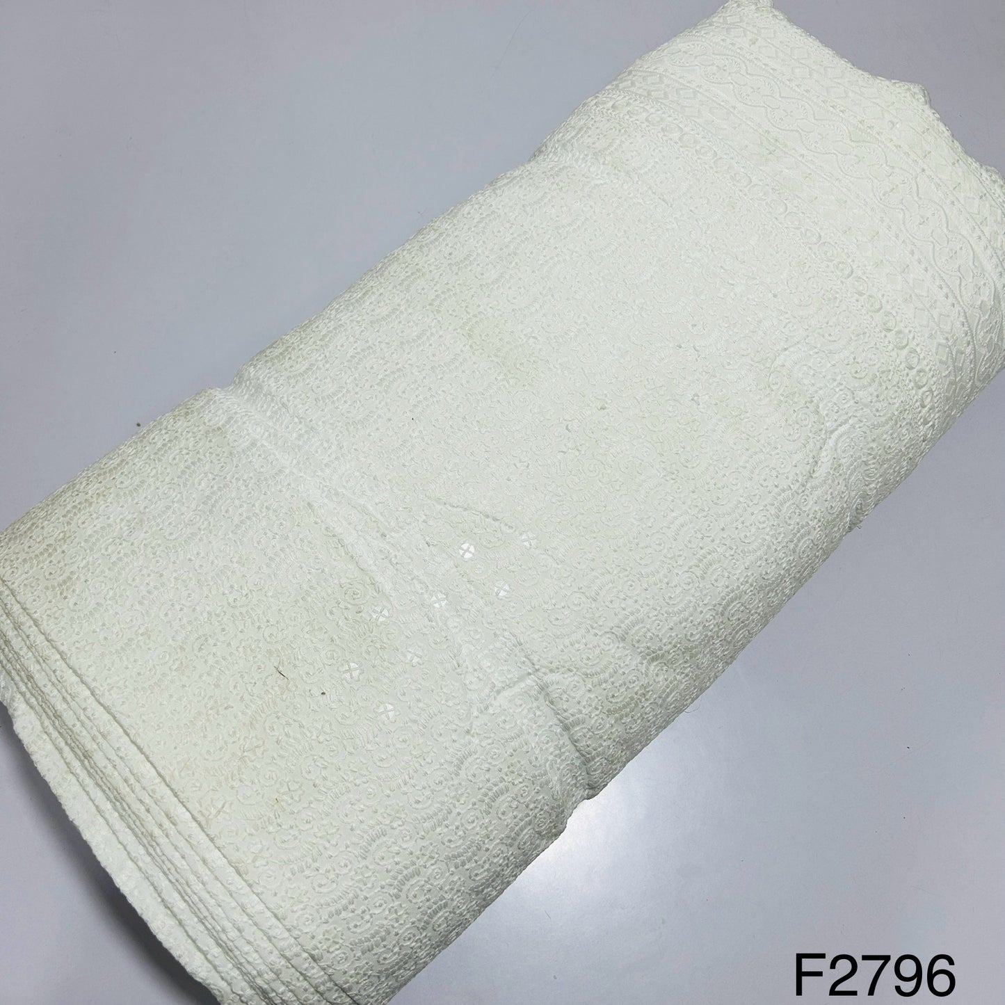 Chikankari Cotton Fabric-F2796