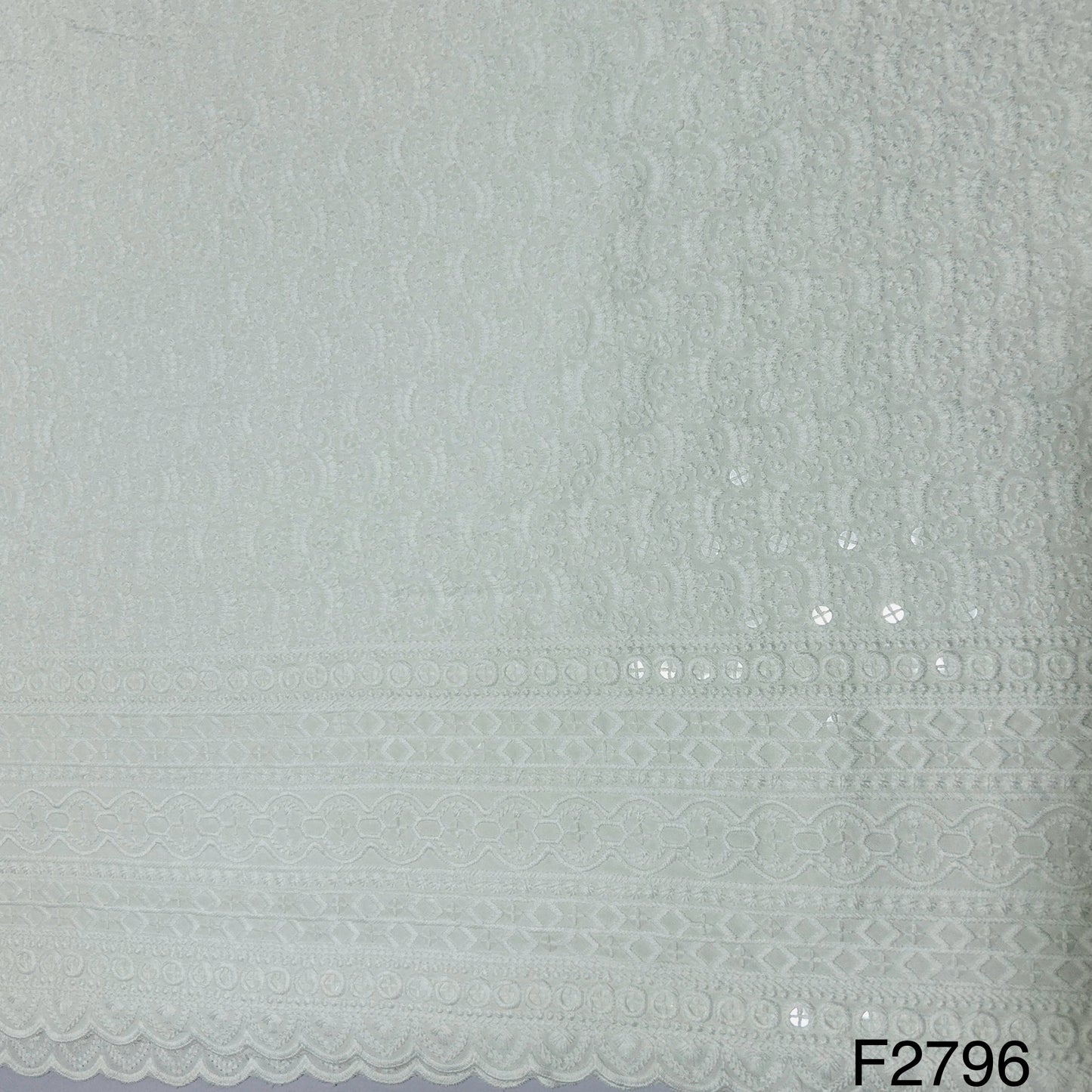 Chikankari Cotton Fabric-F2796