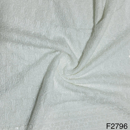 Chikankari Cotton Fabric-F2796