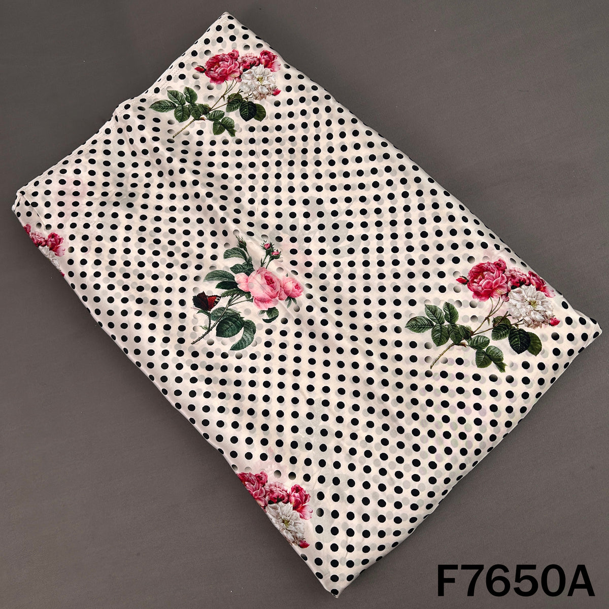 Digital Print Polka Dot Crepe Fabric - F7650