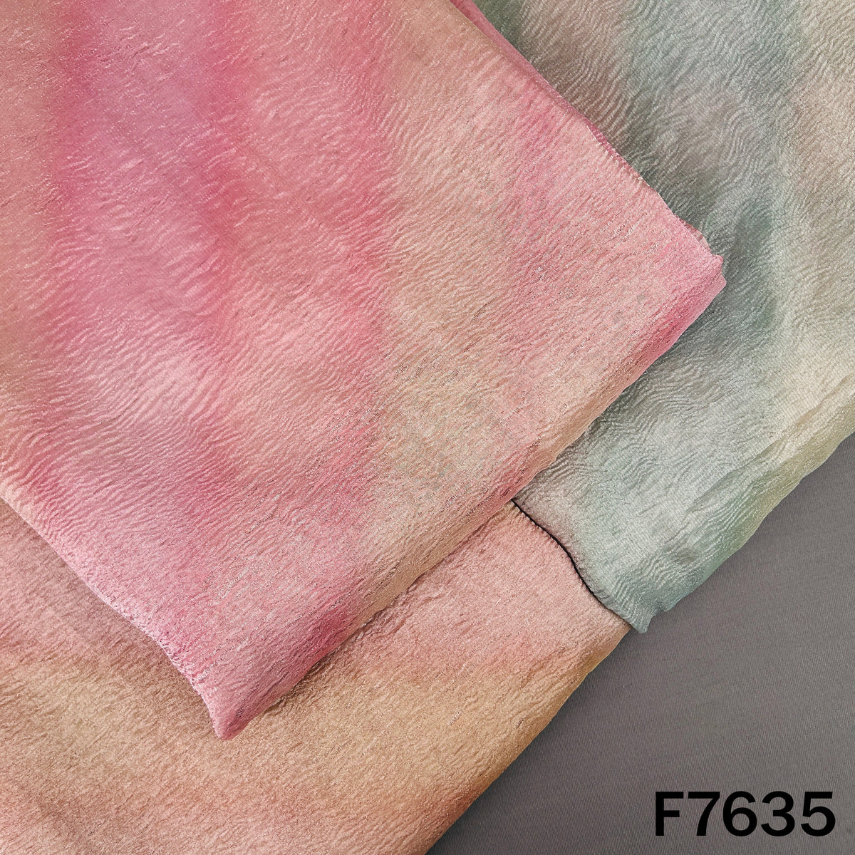 Ombre Shade Crush Tissue Fabric - F7635