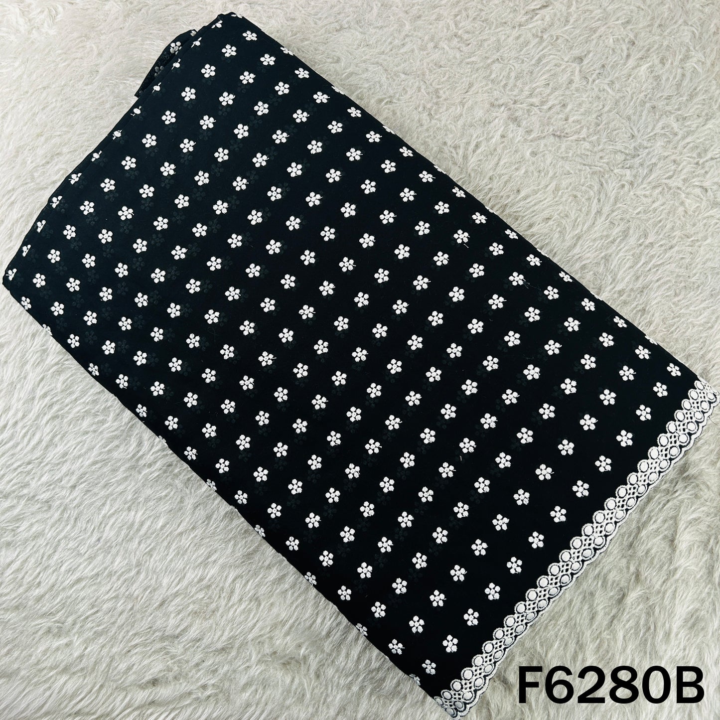 Chikankari Cotton Fabric - F6280
