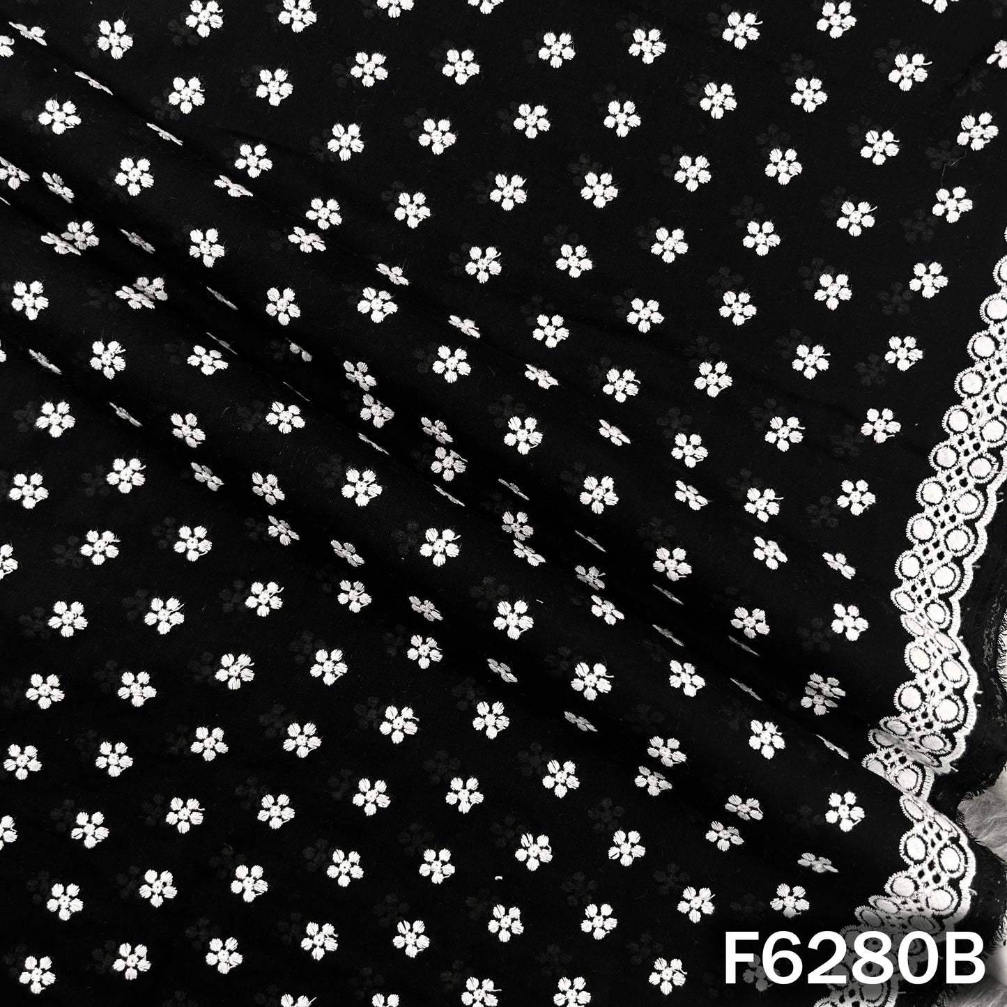 Chikankari Cotton Fabric - F6280