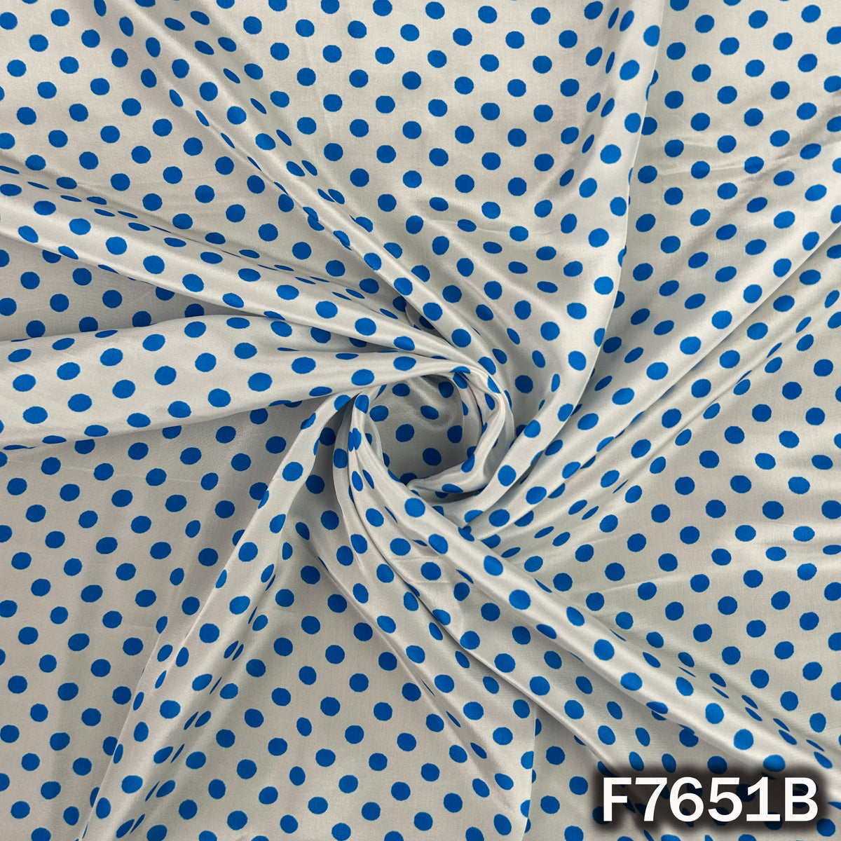 Digital Print Polka Dot Crepe Fabric - F7651