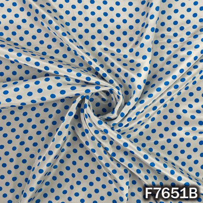 Digital Print Polka Dot Crepe Fabric - F7651