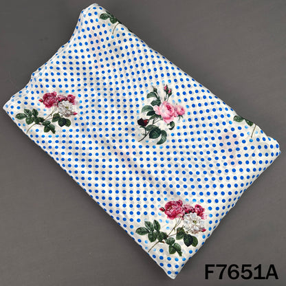 Digital Print Polka Dot Crepe Fabric - F7651