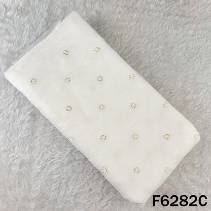 Cut Dana Thread Work Muslin Silk Fabric - F6282