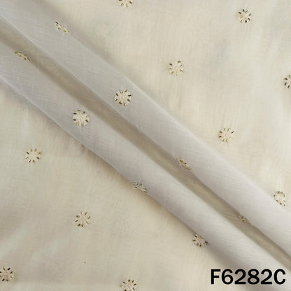 Cut Dana Thread Work Muslin Silk Fabric - F6282
