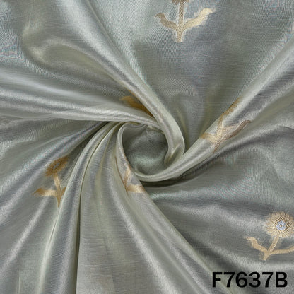 Zari Work Tissue Organza Fabric - F7637