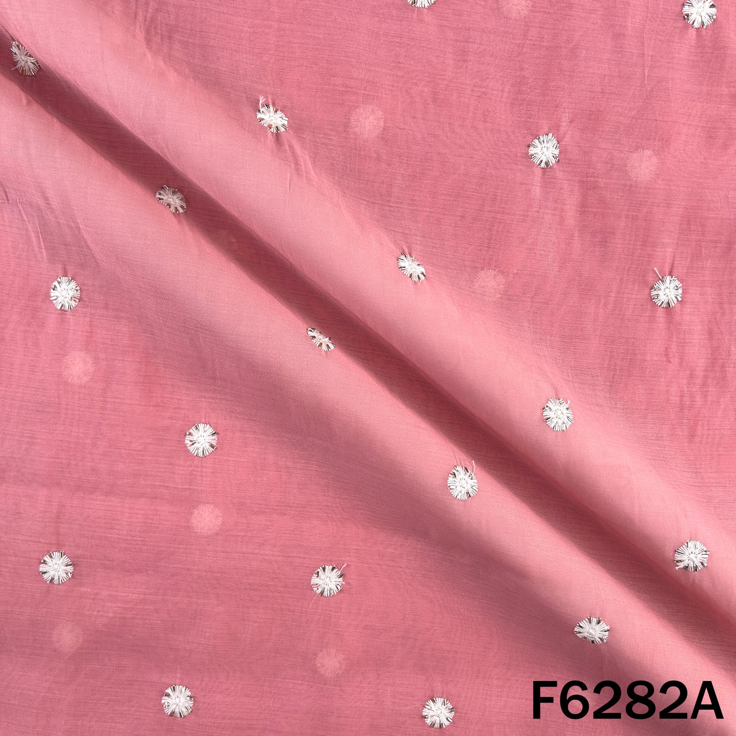 Cut Dana Thread Work Muslin Silk Fabric - F6282