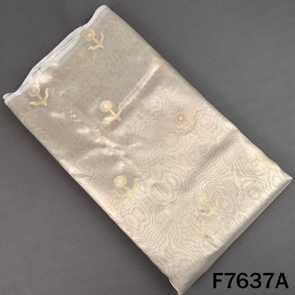 Zari Work Tissue Organza Fabric - F7637