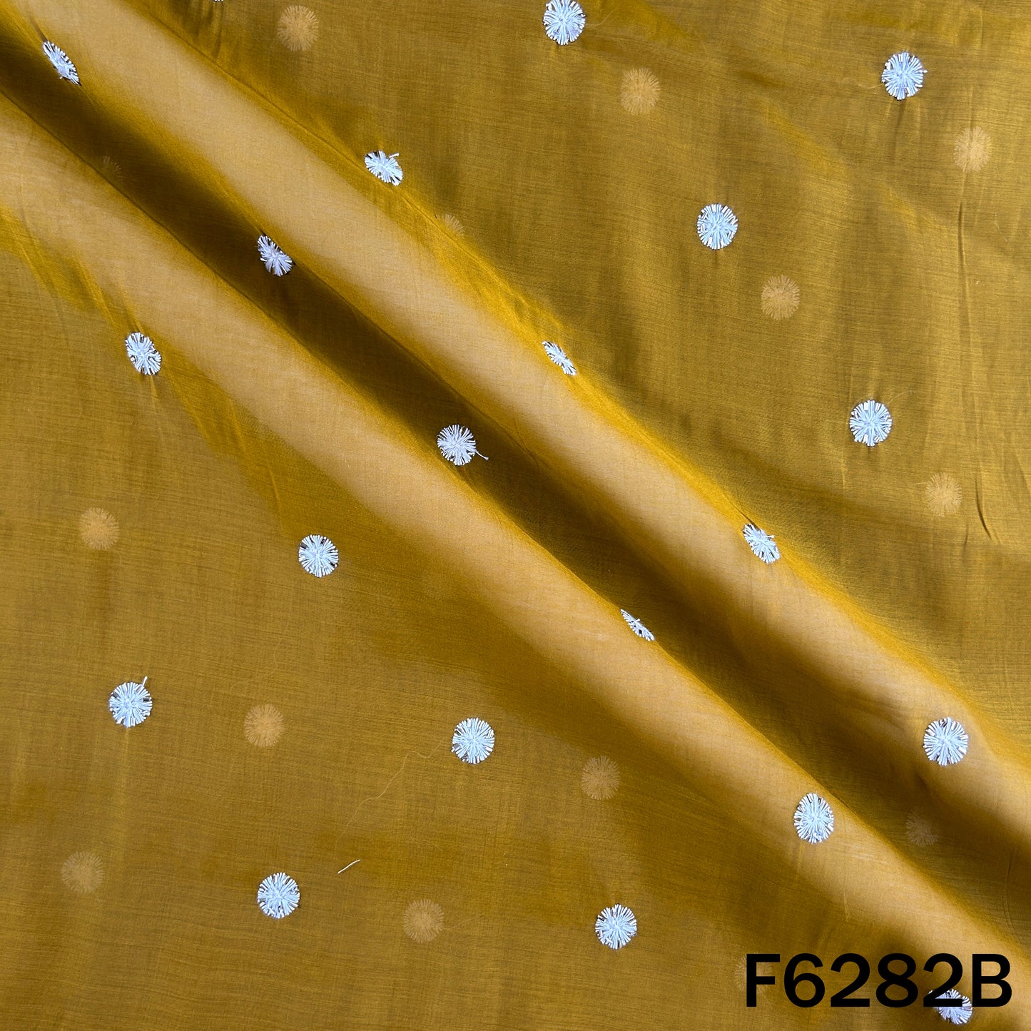 Cut Dana Thread Work Muslin Silk Fabric - F6282