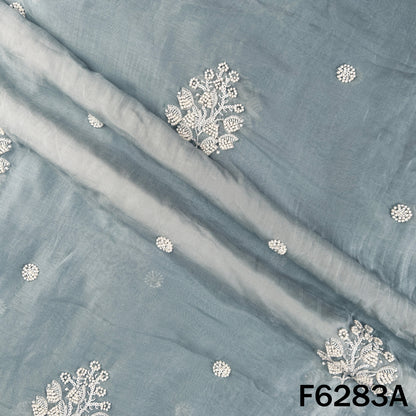 Cut Dana Thread Sequins Work Mul Chanderi Fabric - F6283