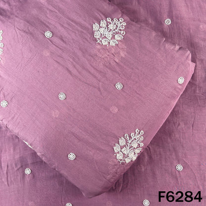 Cut Dana Thread Sequins Work Mul Chanderi Fabric - F6284