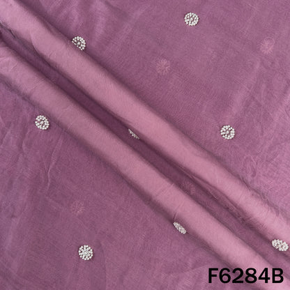 Cut Dana Thread Sequins Work Mul Chanderi Fabric - F6284