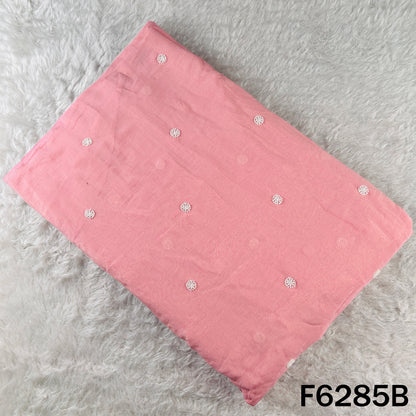 Cut Dana Thread Sequins Work Mul Chanderi Fabric - F6285