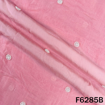Cut Dana Thread Sequins Work Mul Chanderi Fabric - F6285